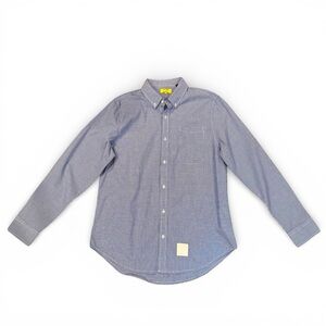 Five Four Poggytheman Blue Micro Check Button Down Shirt Large